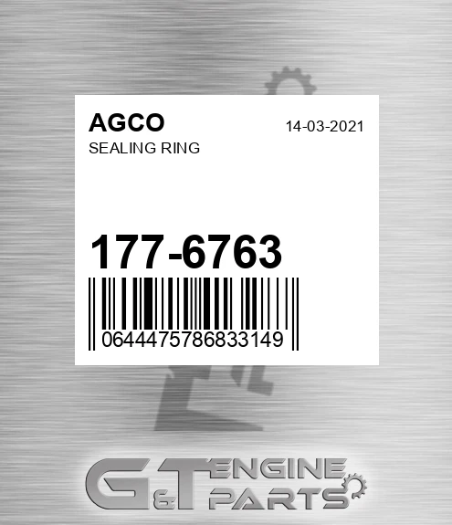 177-6763 Sealing Ring for AGCO