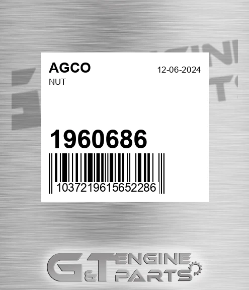 1960686 Nut for AGCO