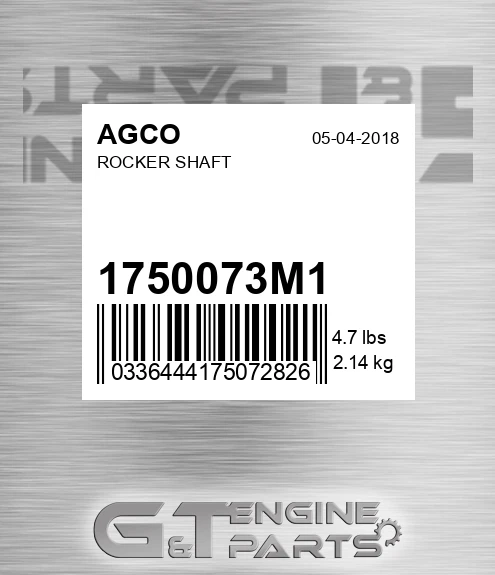 1750073M1 AGCO Rocker Shaft