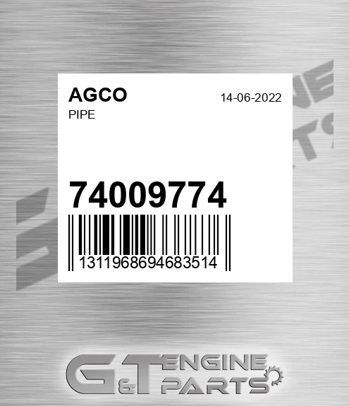 74009774 AGCO Pipe