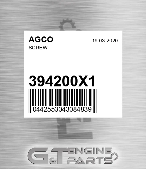 394200X1 AGCO Screw