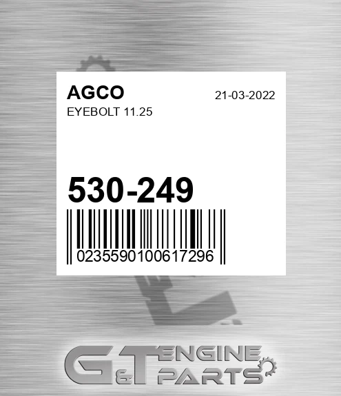530-249 Eyebolt 11.25 for AGCO