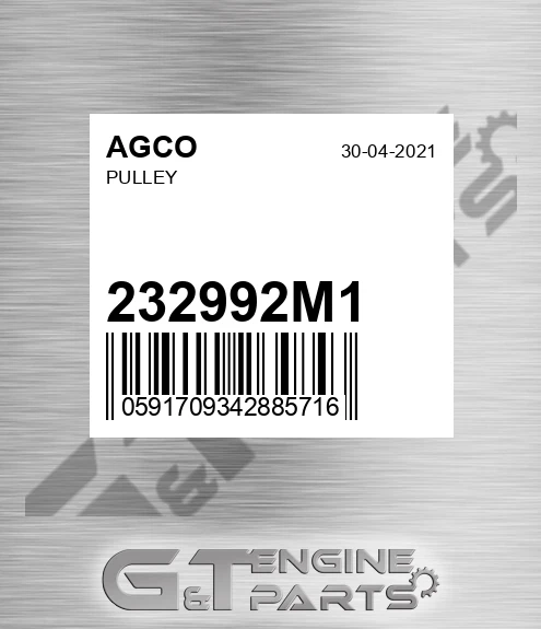 232992M1 Pulley for AGCO