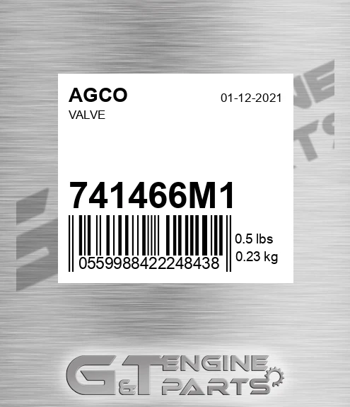 741466M1 Valve for AGCO