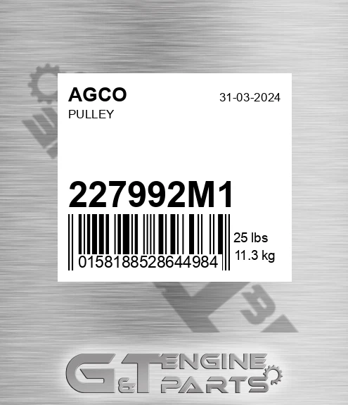 227992M1 AGCO Pulley