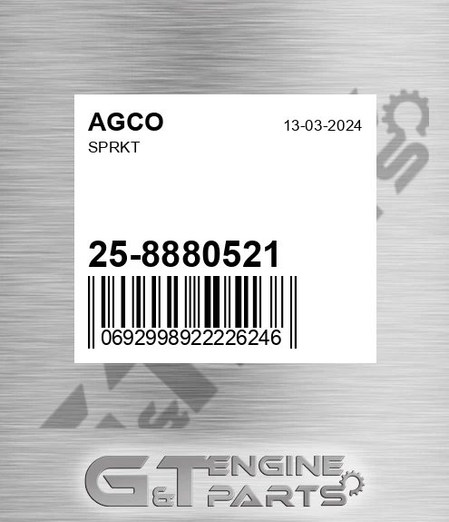 25-8880521 Sprkt for AGCO