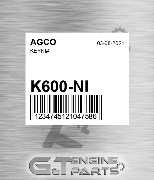 K600-NI AGCO Keyni#
