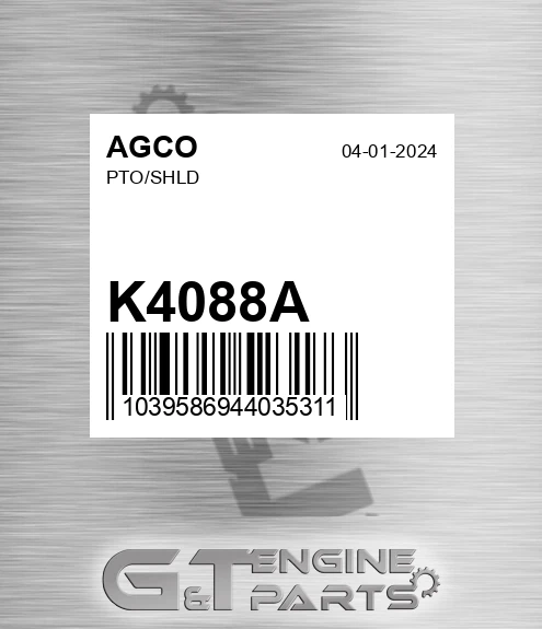 K4088A Pto/shld for AGCO