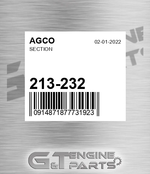 213-232 Section for AGCO