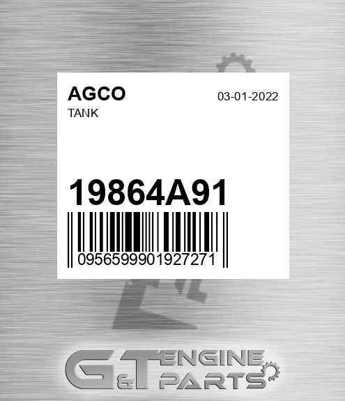 19864A91 Tank for AGCO