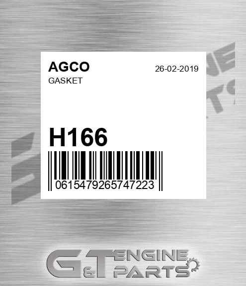 H166 Gasket