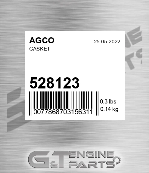 528123 AGCO Gasket