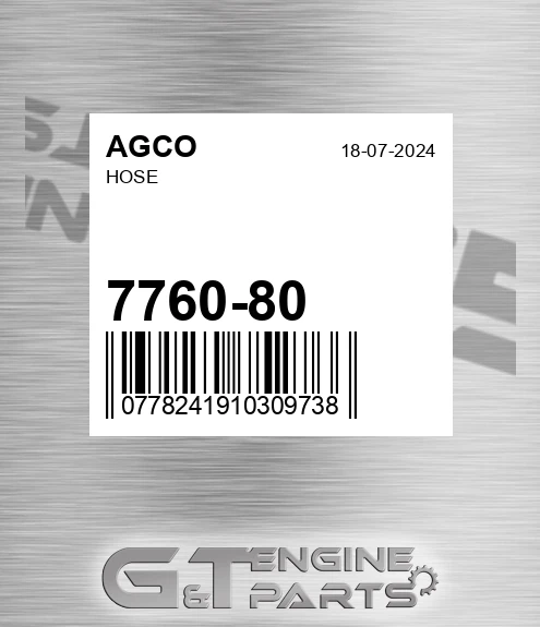 7760-80 Hose for AGCO