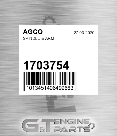 1703754 AGCO Spindle & Arm
