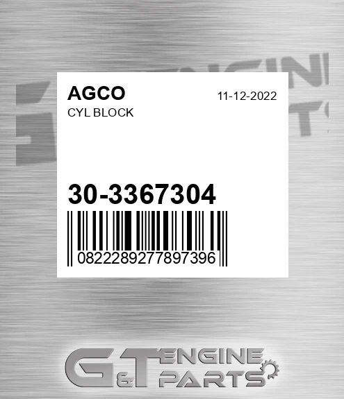 30-3367304 Cyl Block for AGCO