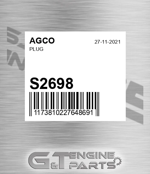 S2698 Plug for AGCO