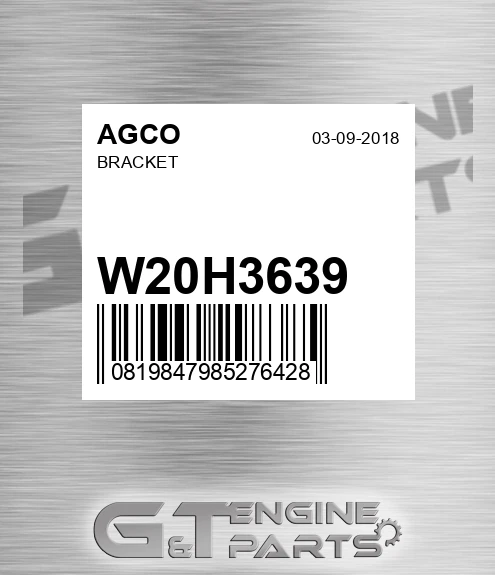 W20H3639 Bracket for AGCO