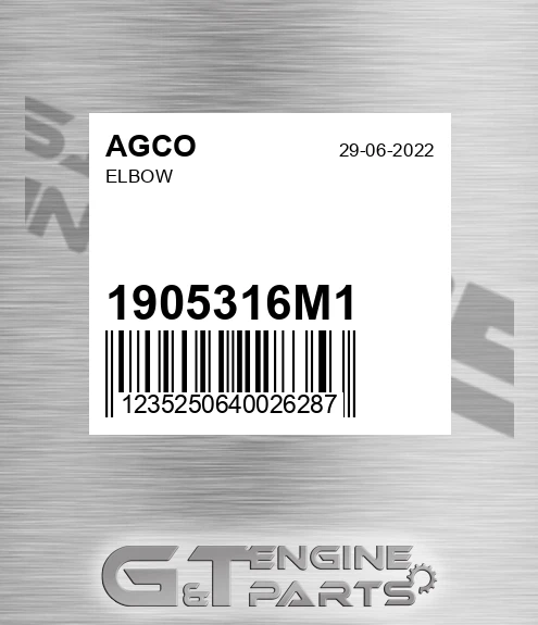1905316M1 Elbow for AGCO