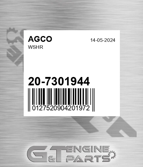 20-7301944 Wshr for AGCO