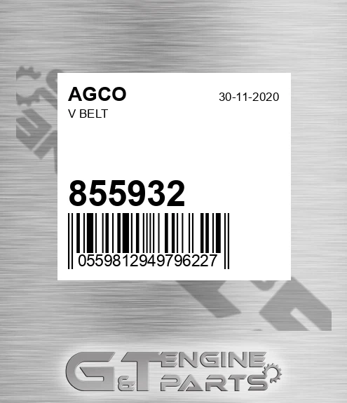855932 V Belt for AGCO