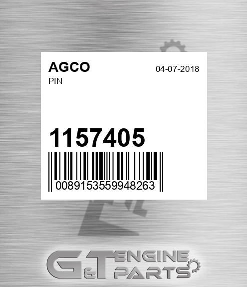1157405 Pin for AGCO