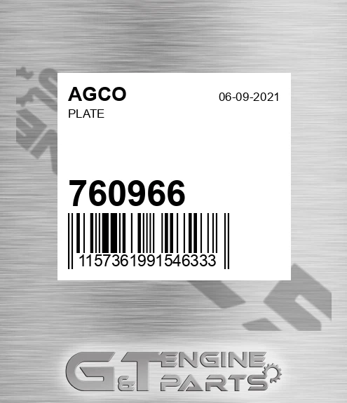 760966 Plate for AGCO