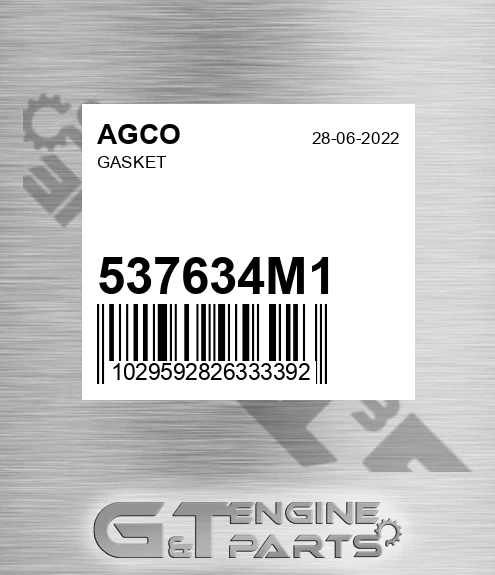 537634M1 Gasket for AGCO