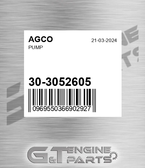 30-3052605 Pump for AGCO