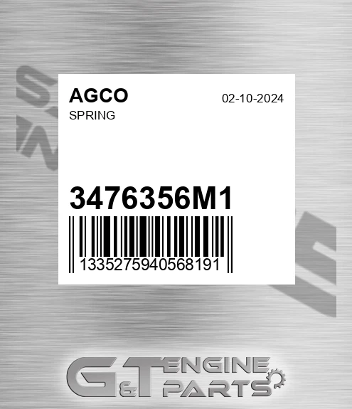 3476356M1 Spring for AGCO