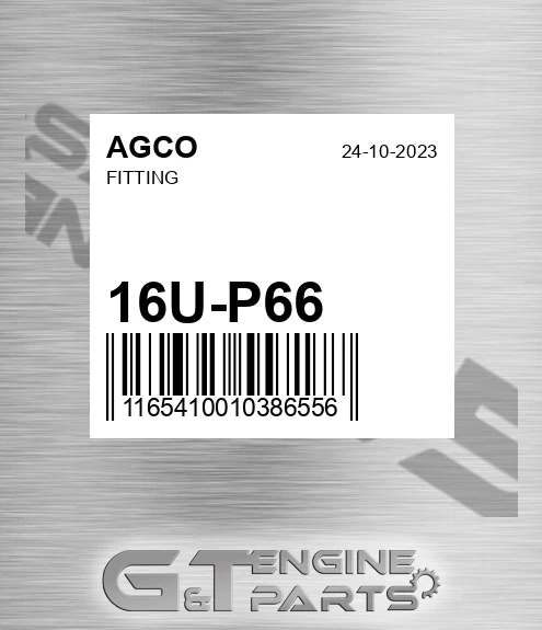 16U-P66 Fitting for AGCO