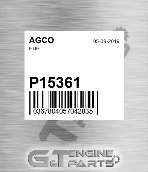 P15361 Hub for AGCO