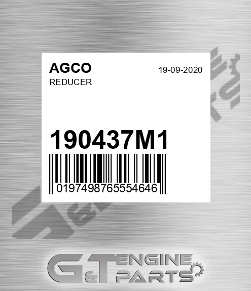 190437M1 Reducer for AGCO