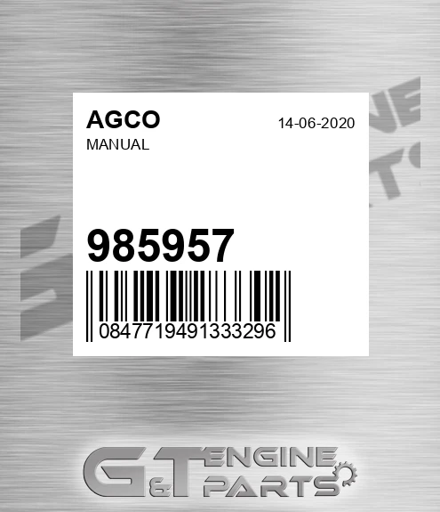 985957 AGCO Manual
