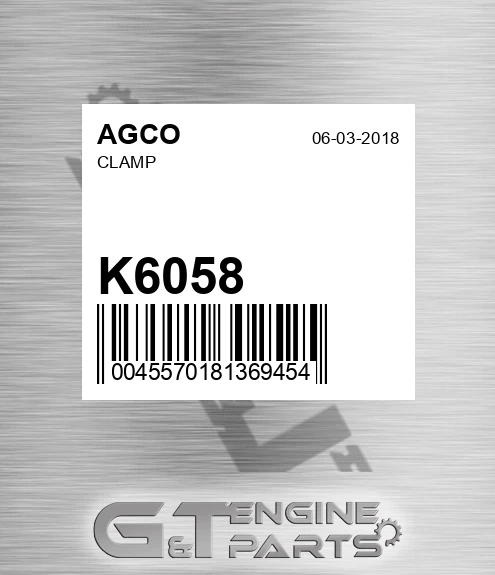 K6058 AGCO Clamp