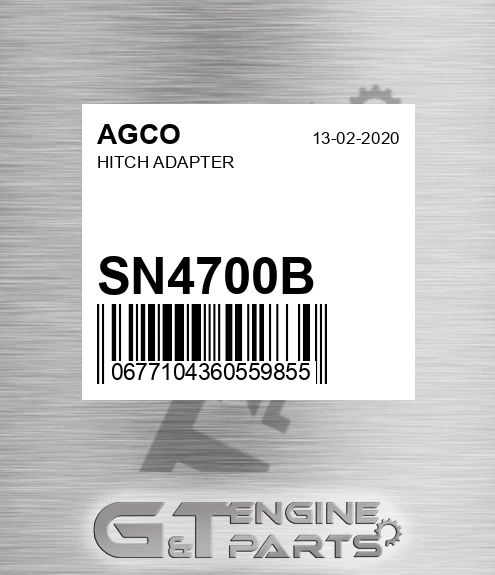 SN4700B AGCO Hitch Adapter