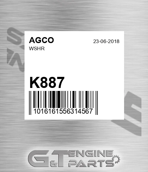 K887 Wshr for AGCO