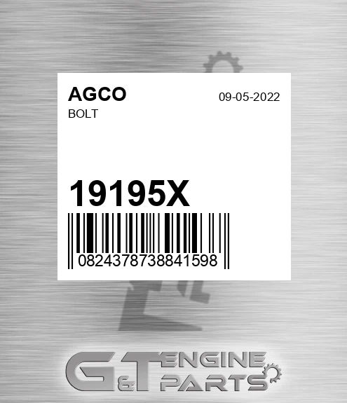 19195X Bolt for AGCO