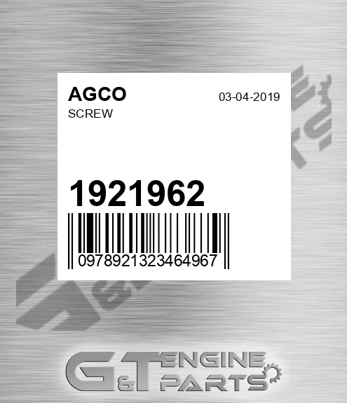 1921962 Screw for AGCO
