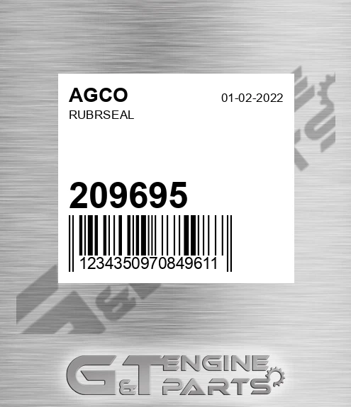 209695 Rubrseal for AGCO