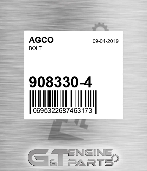 908330-4 Bolt for AGCO