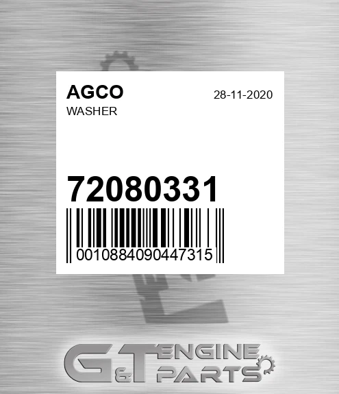 72080331 AGCO Washer