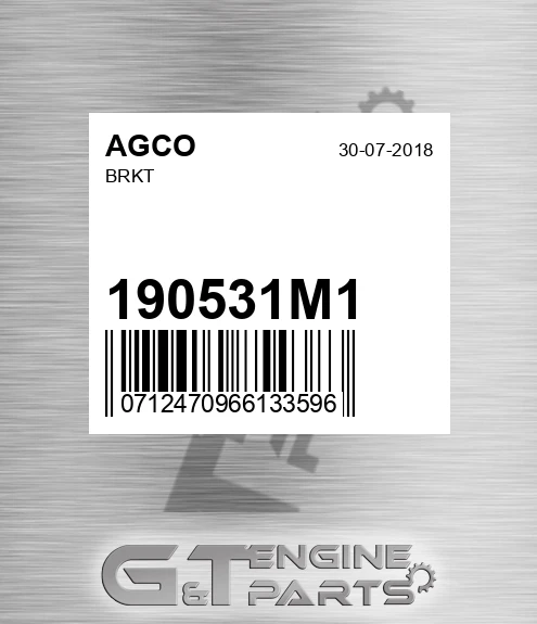 190531M1 Brkt for AGCO