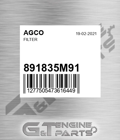 891835M91 Filter for AGCO