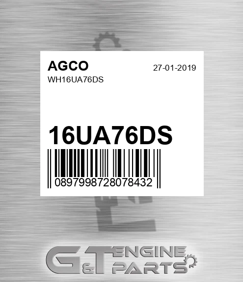 16UA76DS Wh for AGCO