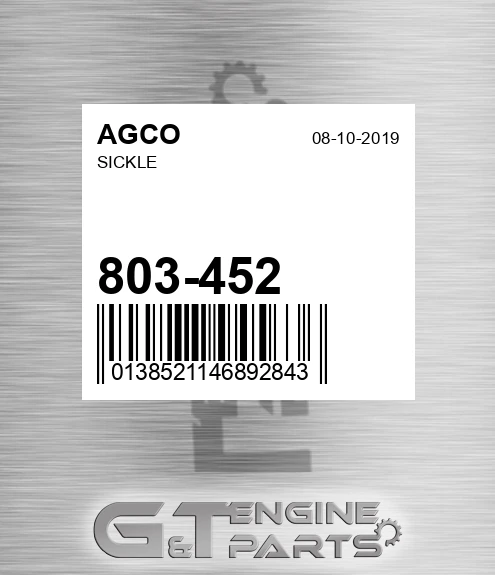 803-452 Sickle for AGCO