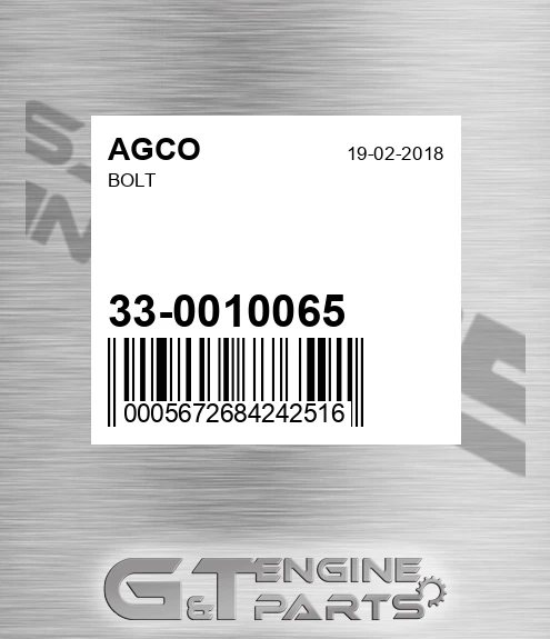 33-0010065 Bolt for AGCO