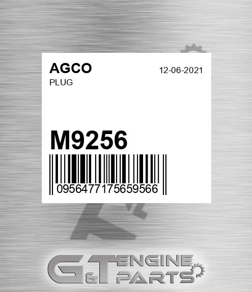 M9256 AGCO Plug