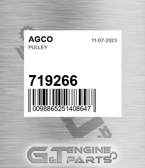 719266 AGCO Pulley
