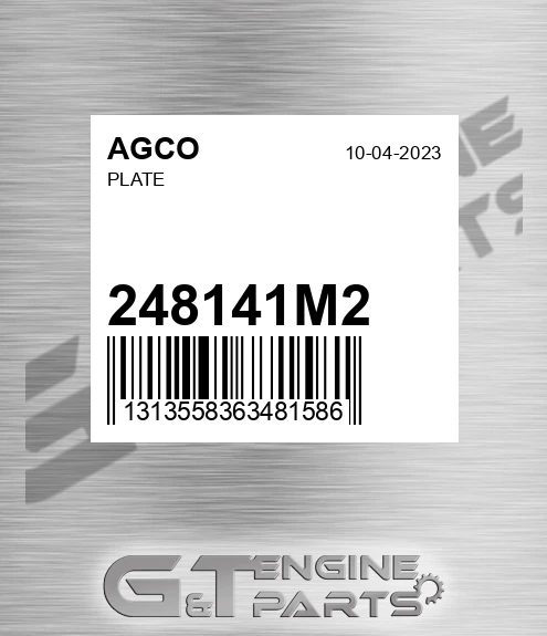 248141M2 Plate for AGCO