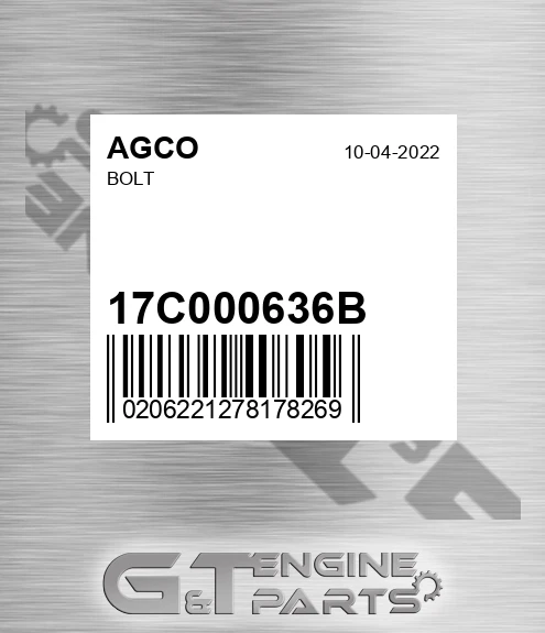 17C000636B Bolt